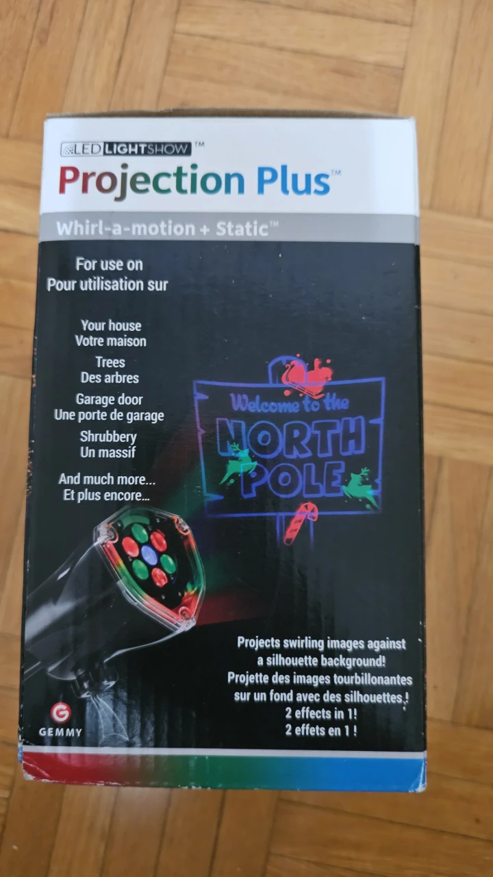 LED Lightshow Projection Plus - Whirl-a-motion + Static