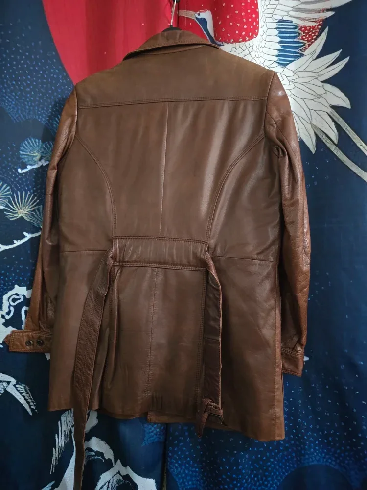 VINTAGE SAXONY Brown Beautiful Leather Jacket image indicator(4)