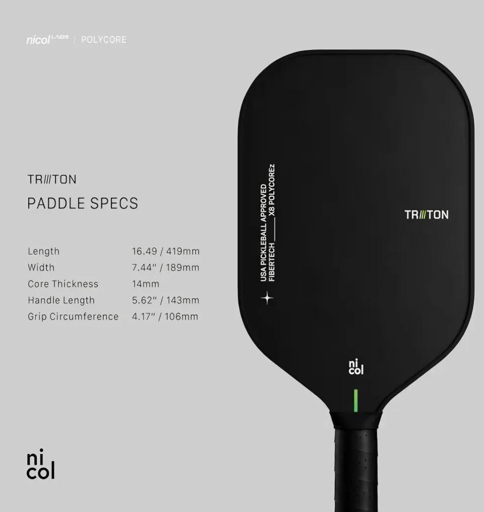 Pickleball Paddle by Nicol 2025 Triton set of 2(NEW) image indicator(5)
