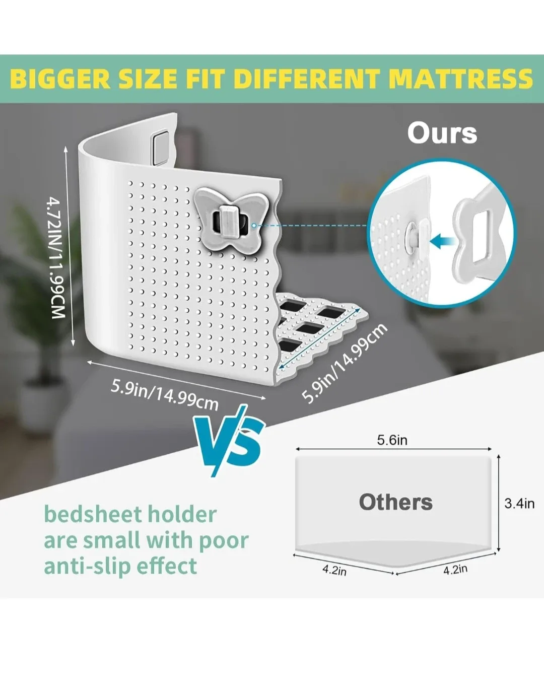 Bed Sheet Holder Straps - Say Goodbye to Messy Sheets! image indicator(2)