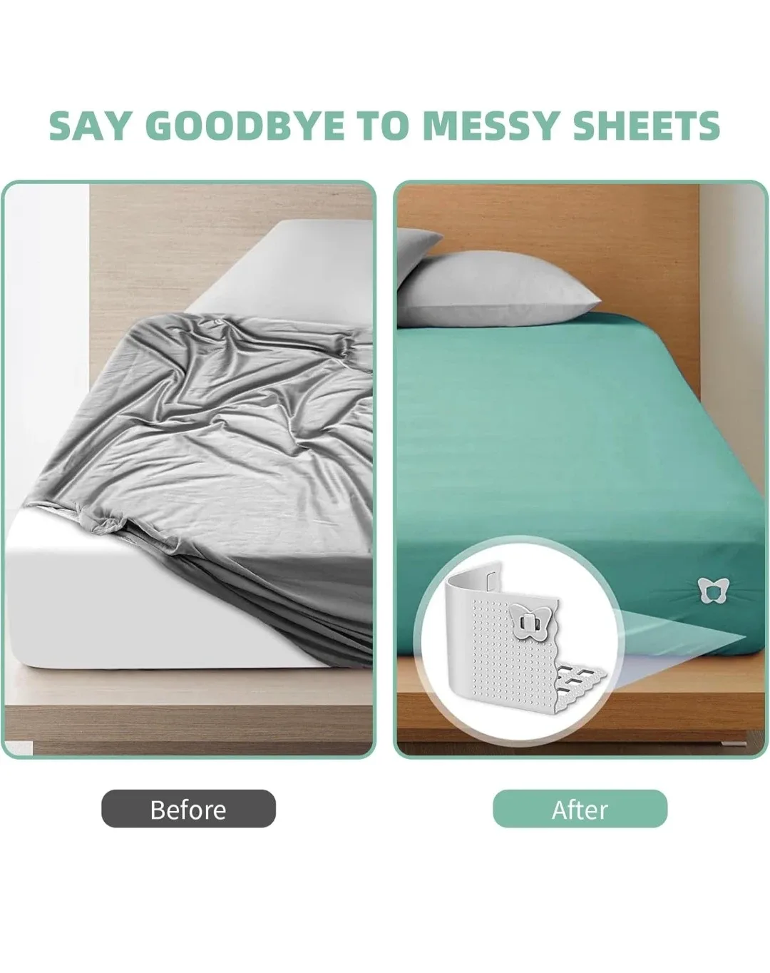 Bed Sheet Holder Straps - Say Goodbye to Messy Sheets! image indicator(3)