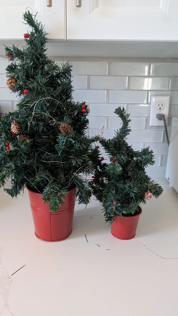 Potted Christmas Trees - Set of 2