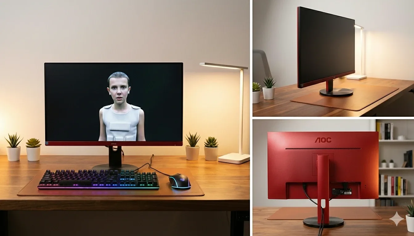 AOC Monitor - Red 144hz 1080p great for gaming.