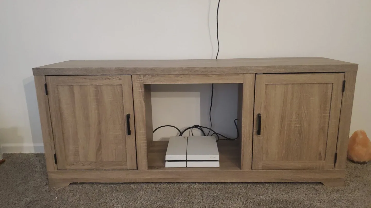 Light Brown Wood TV Stand