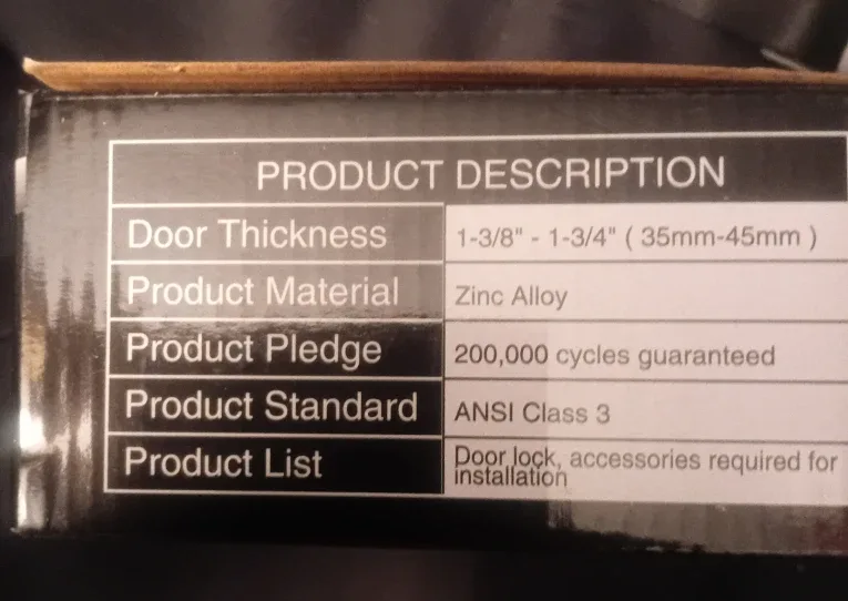 NEW!  Set of 6 High Quality Door Lock - Handle Door Lock image indicator(4)