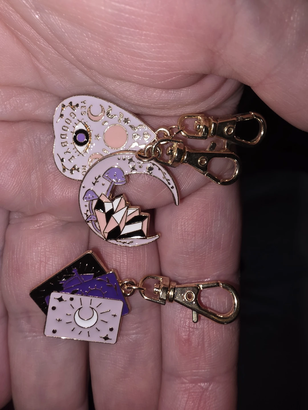 Enamel Charm Keychain Set