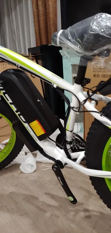 New! SMLRO XDC600 Fat Tire Ebike - White & Green image indicator(3)