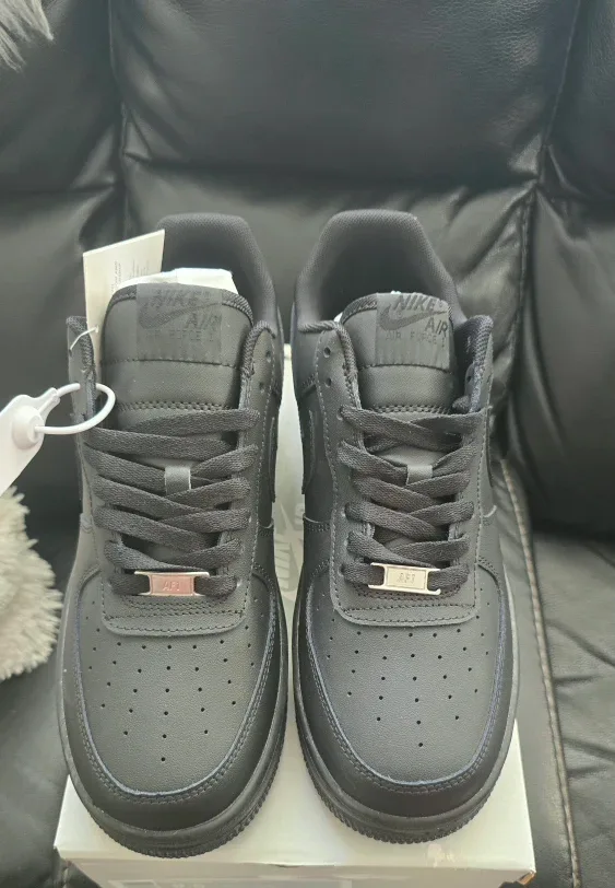 Brand new Nike Air Force All Black sneakers good for school $95 image indicator(2)