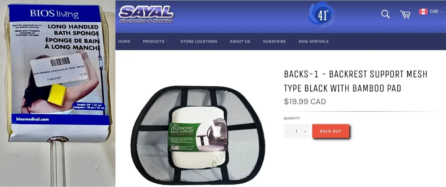 Backrest + Bath Sponge - Brand New!! 🥕