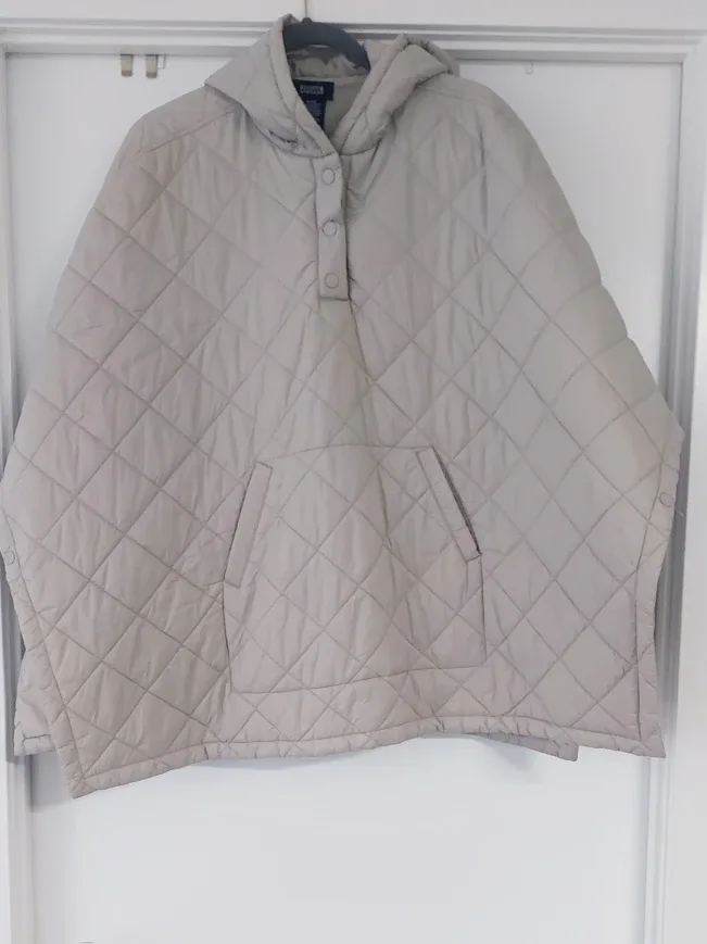 Eidissa Quilted Hooded Poncho - Size G/TG thumbnail
