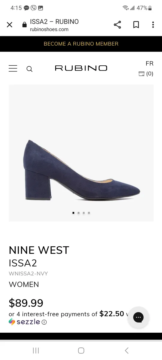 Nine West classic shoes Navy Heels 7.5 size