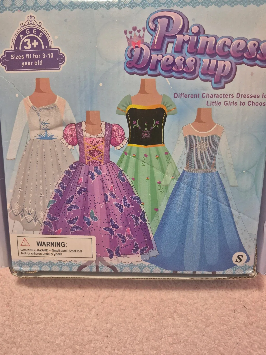 Princess Dress Up Costume - Size S (3-10 years)