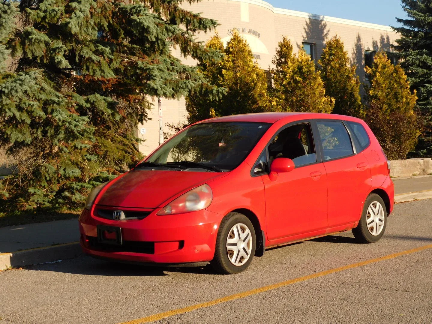Red Honda Fit Hatchback