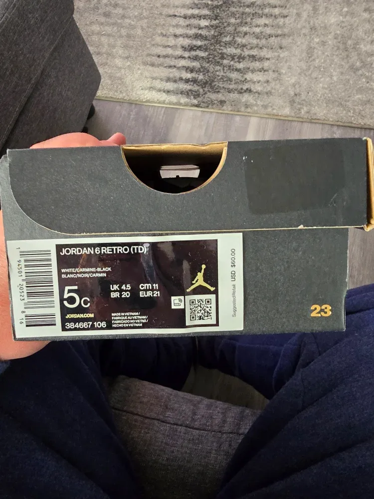 Jordan 6 Retro TD - Size 5C image indicator(2)