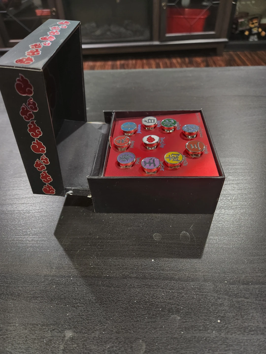 Naruto Shippuden Akatsuki Ring Set with Box - photo 4