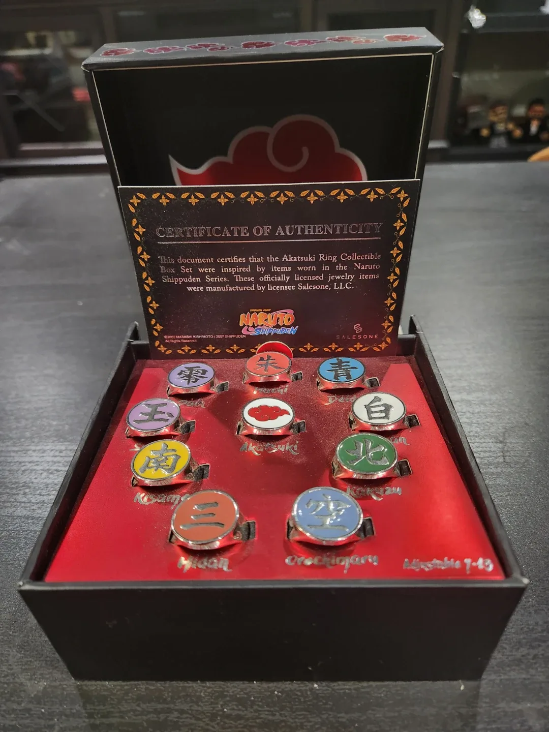 Naruto Shippuden Akatsuki Ring Set with Box image indicator(7)