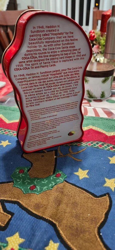 Coca-Cola 1948 Haddon Sundblom Holiday Tin image indicator(3)