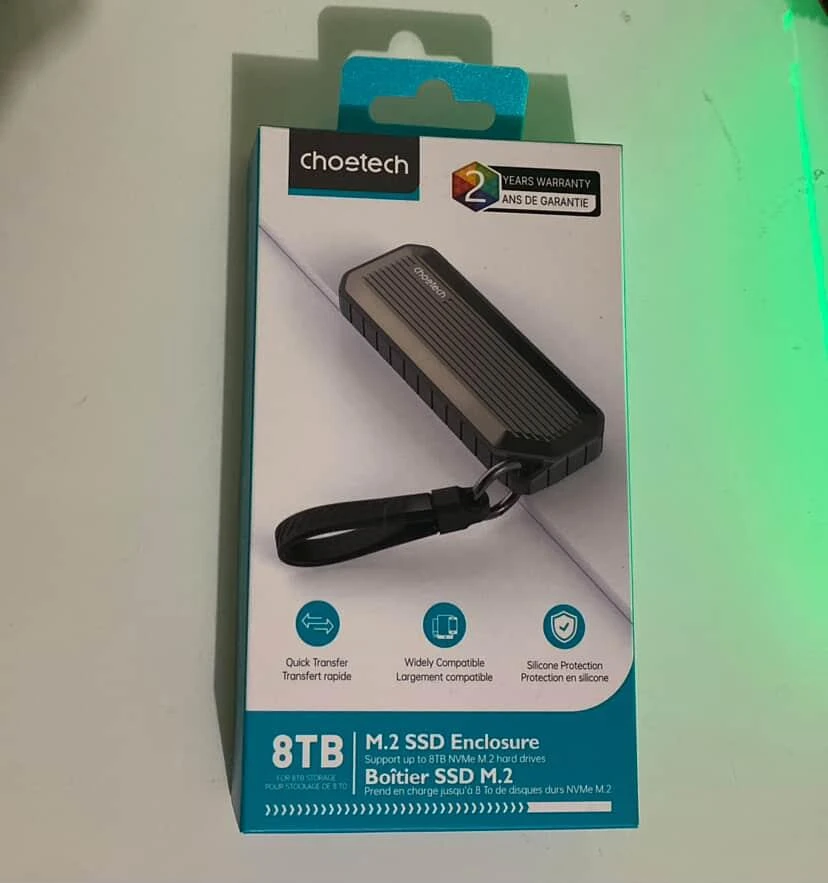 Choetech 8TB Ssd enclosure