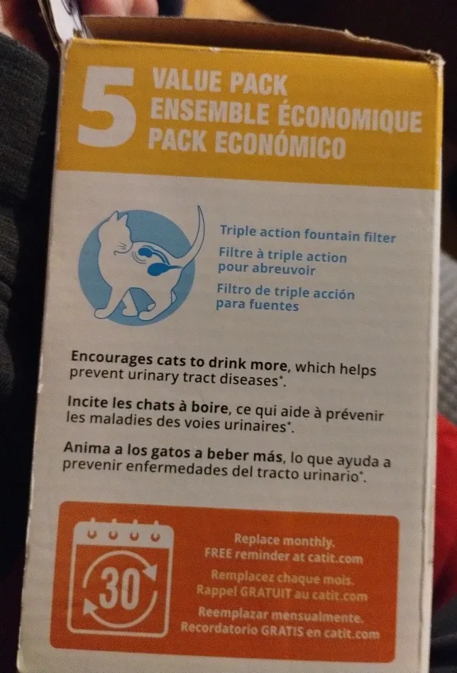 Catit Fountain Filter - Triple Action, 5 pack image indicator(4)