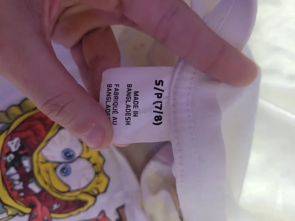 Spongebob Squarepants T-shirt Size S/P (7/8) image indicator(3)