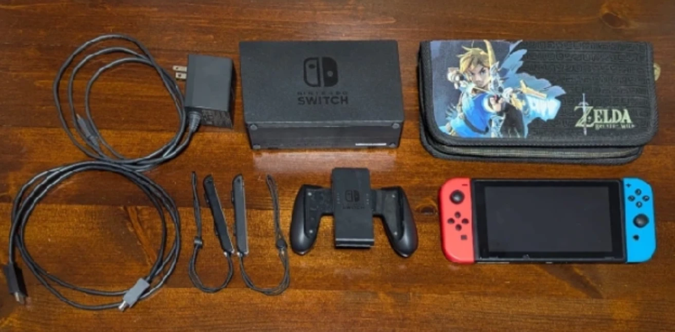 Nintendo Switch Console w/ Zelda Case - photo 3