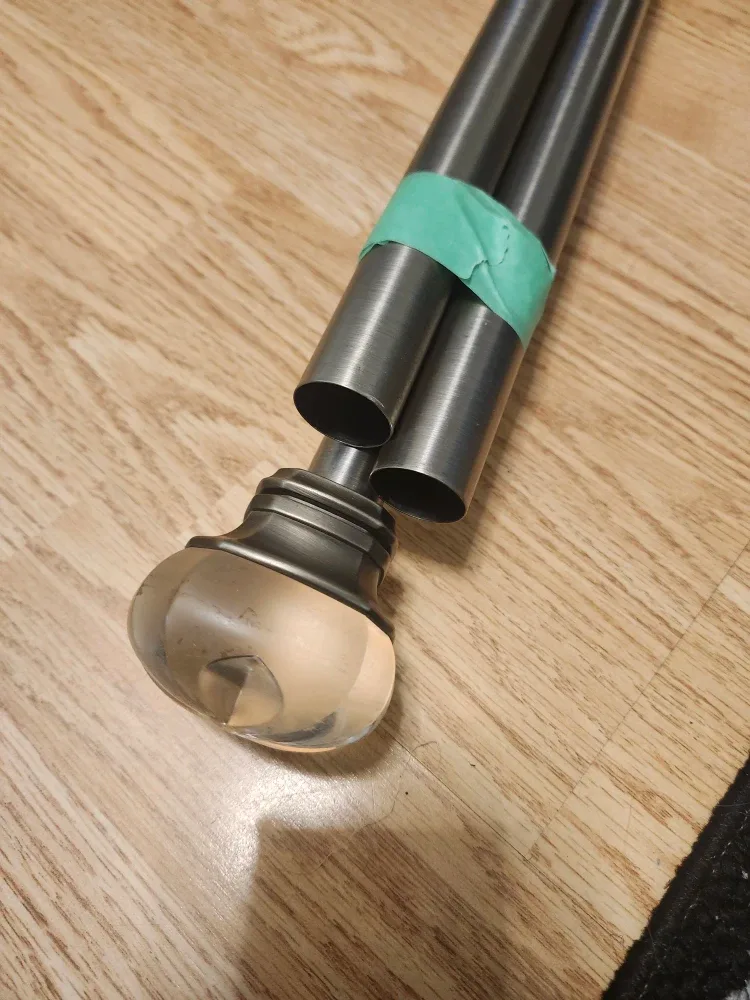 Brushed Nickel HD Double Curtain Rod thumbnail