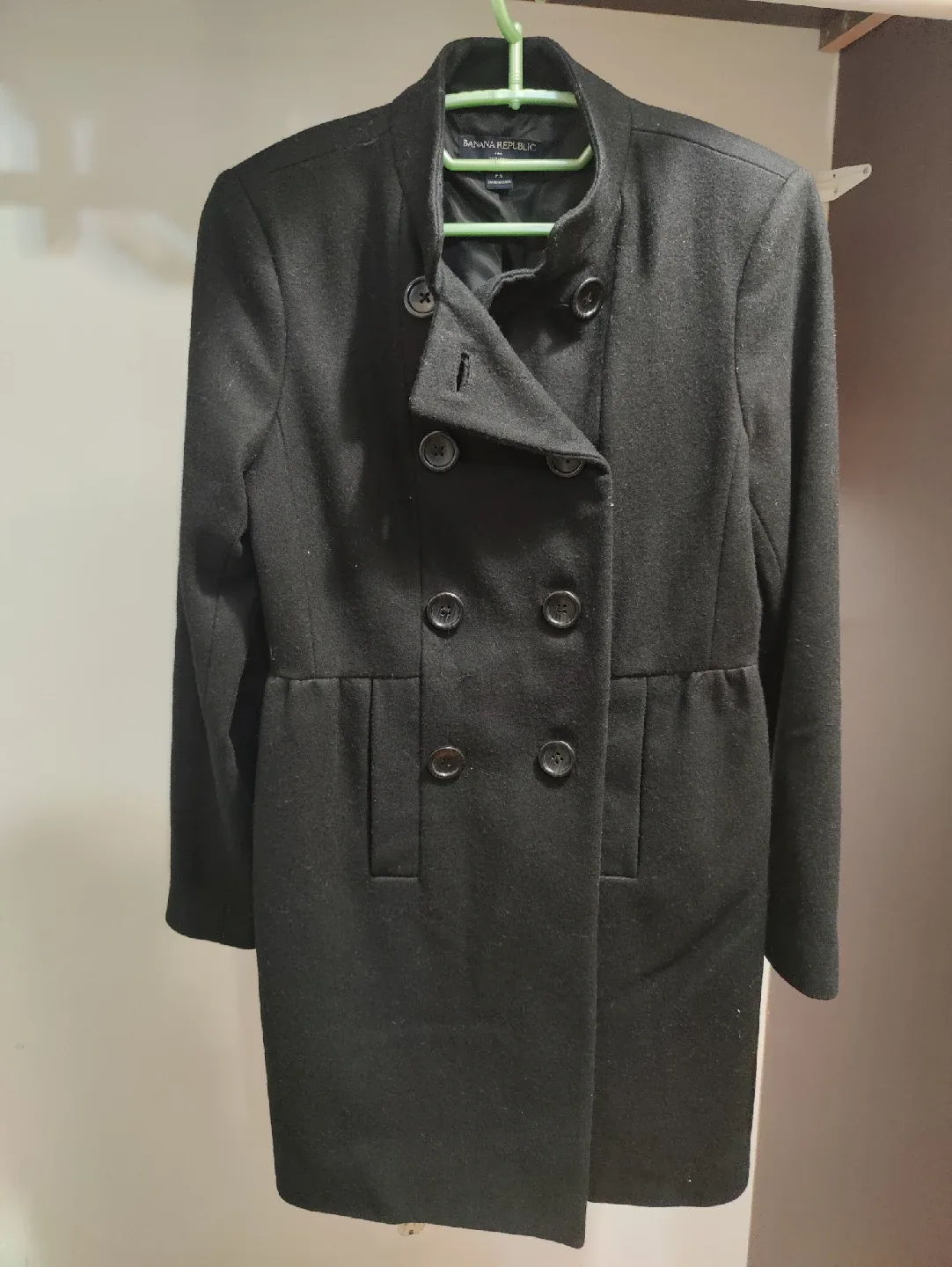 Banana Republic Petites Black Coat - Size PS thumbnail