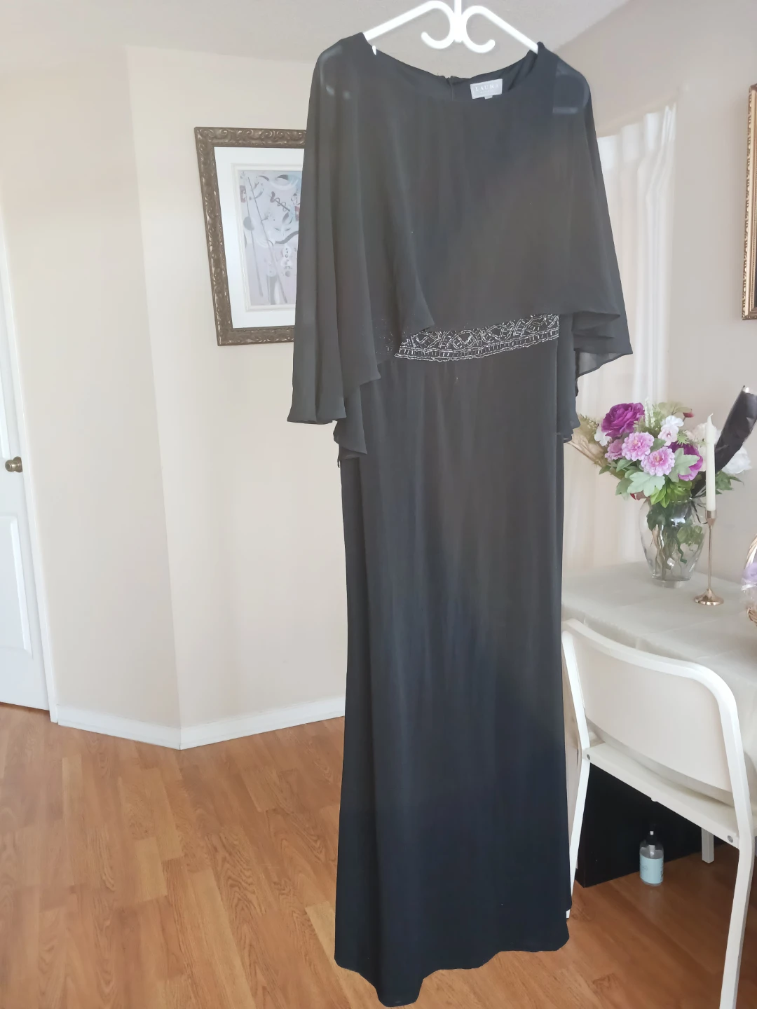 Elegant Black Maxi Dress- Laura