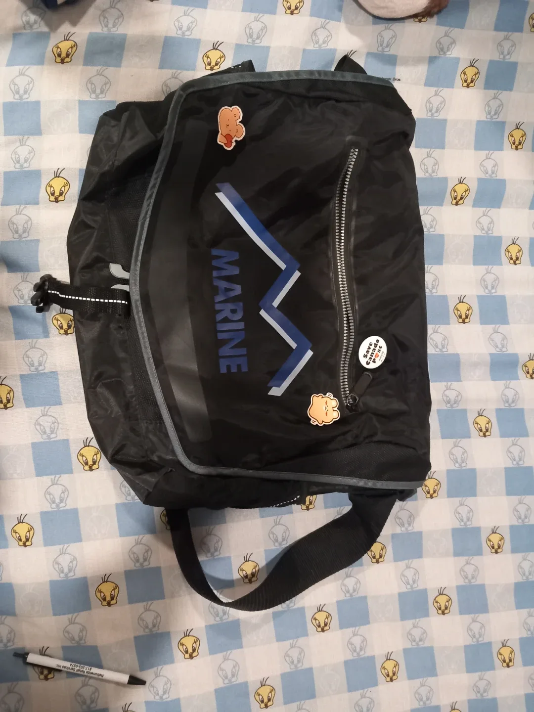 Marine Black Shoulder Bag