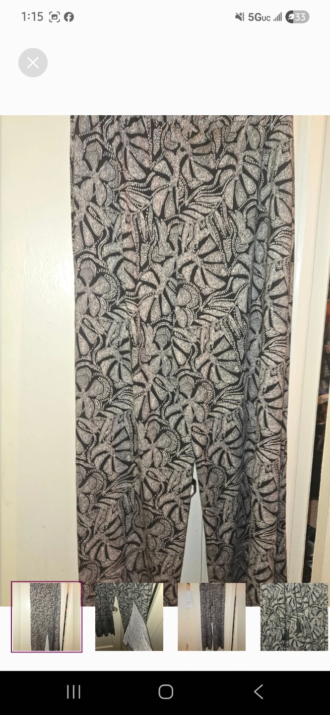 Stylish wide 1x sz women pants black and white color