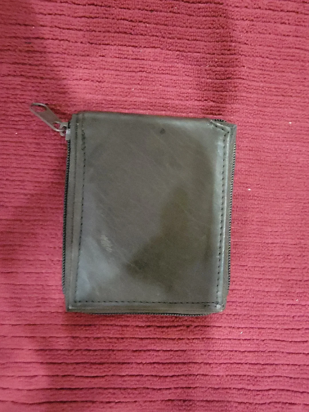 Brown Leather Zip Around Wallet