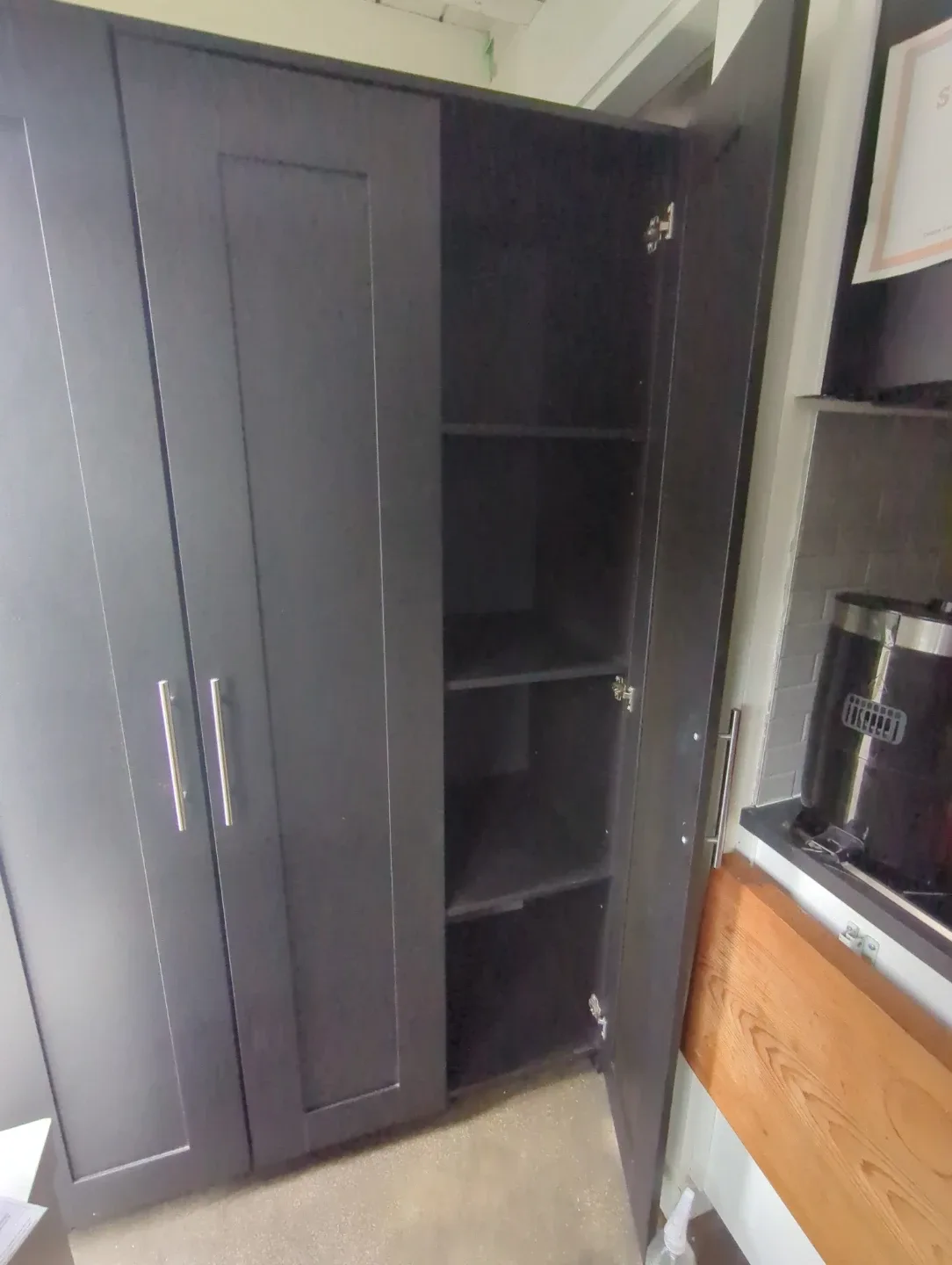 IKEA BLACK WOODEN CLOSET image indicator(3)