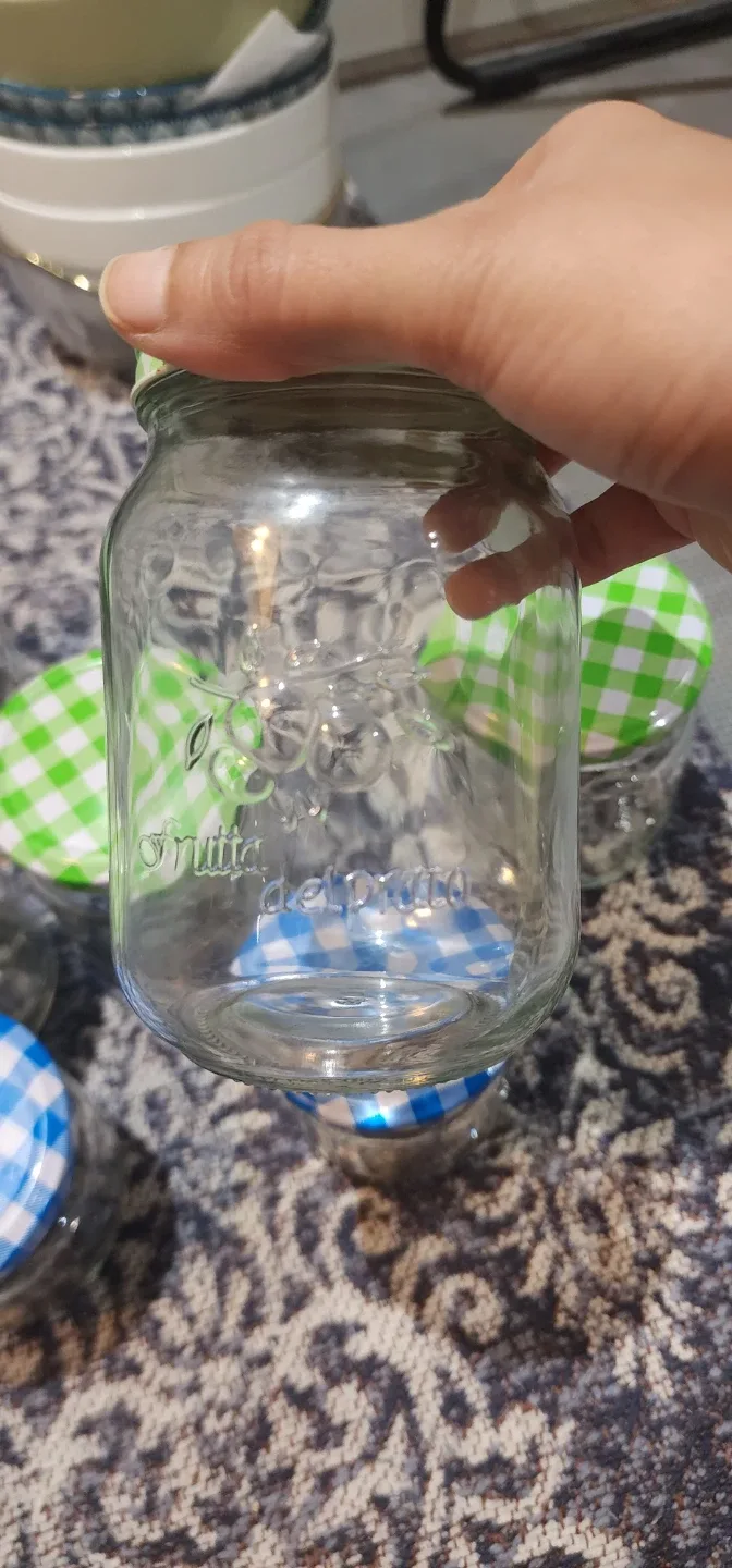 Glass Jars with Gingham Lids image indicator(3)