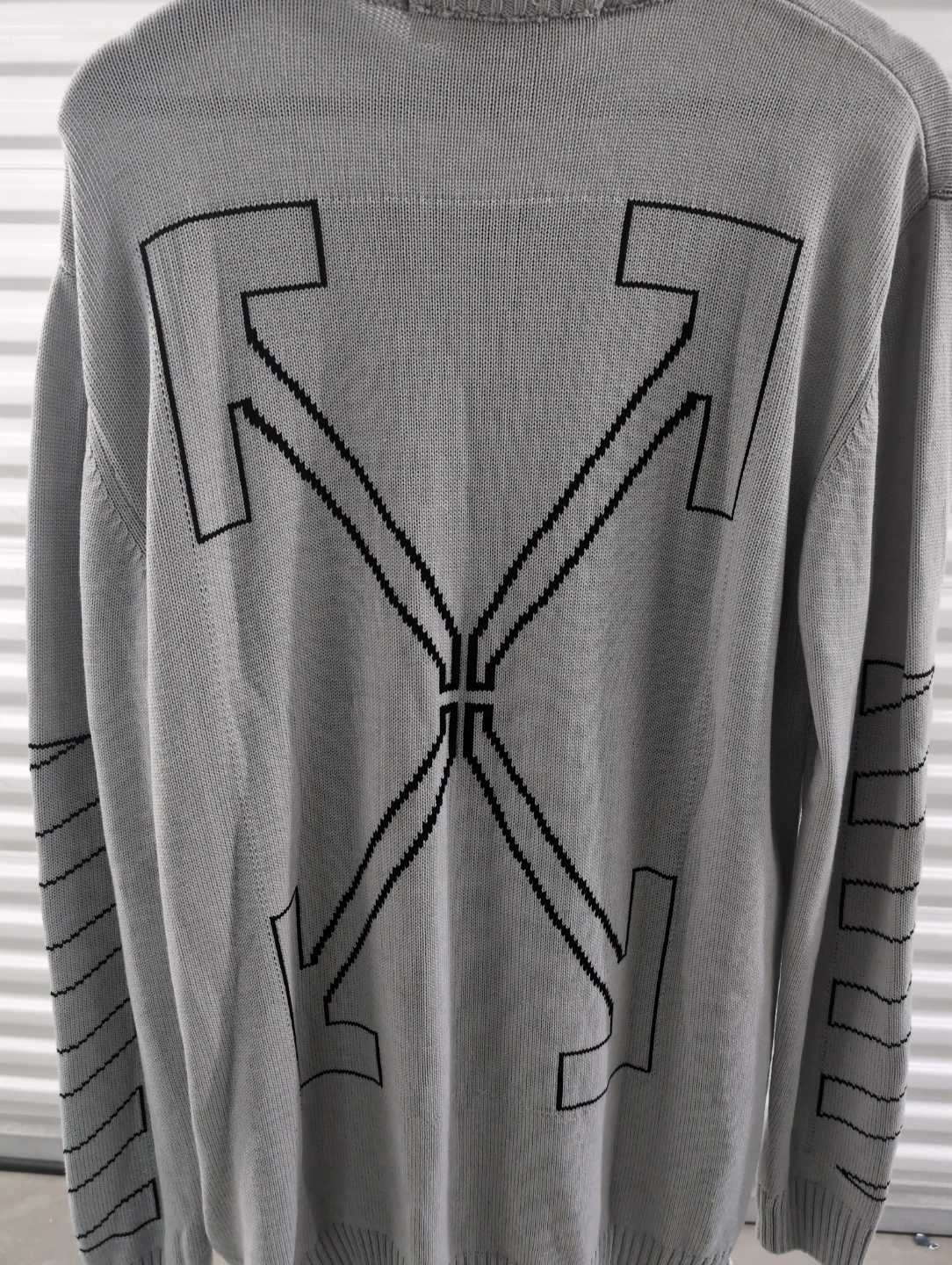 Off-White Grey Knit Sweater - photo 3