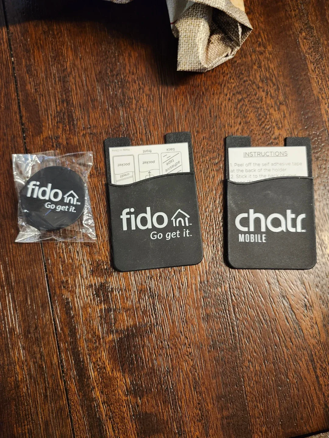 Fido & Chatr Phone Card Holders + Fido Grip