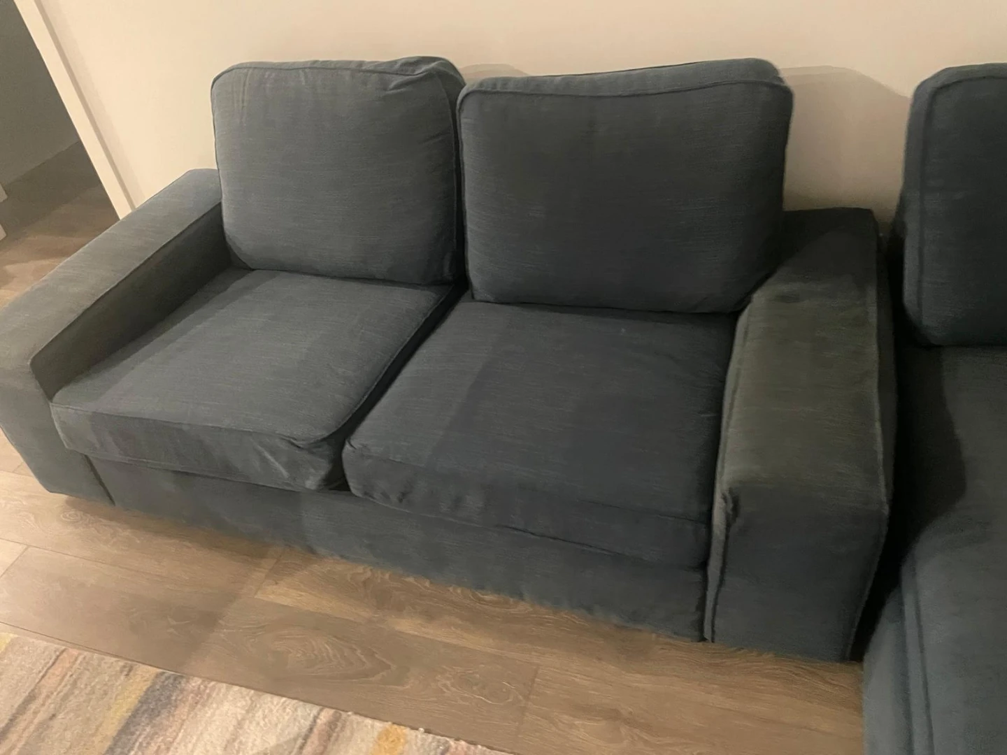 Blue Sofa with Chaise Lounge - photo 2