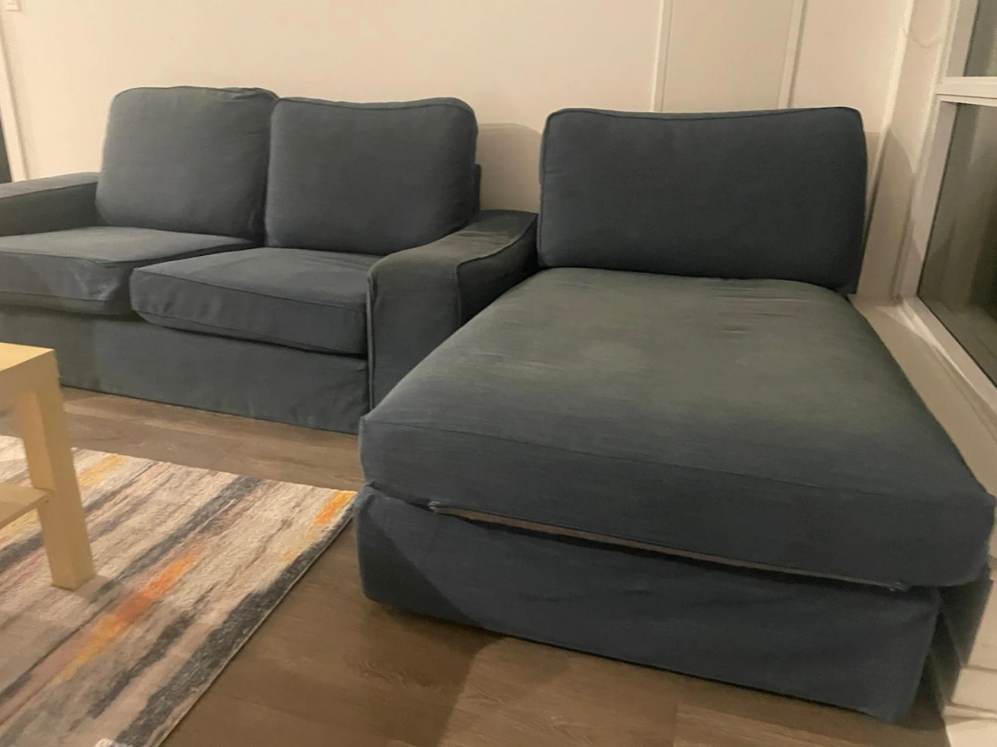 Blue Sofa with Chaise Lounge - photo 5