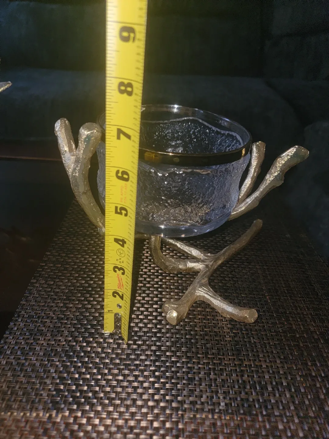 Gold Branch Glass Candle Holder image indicator(4)