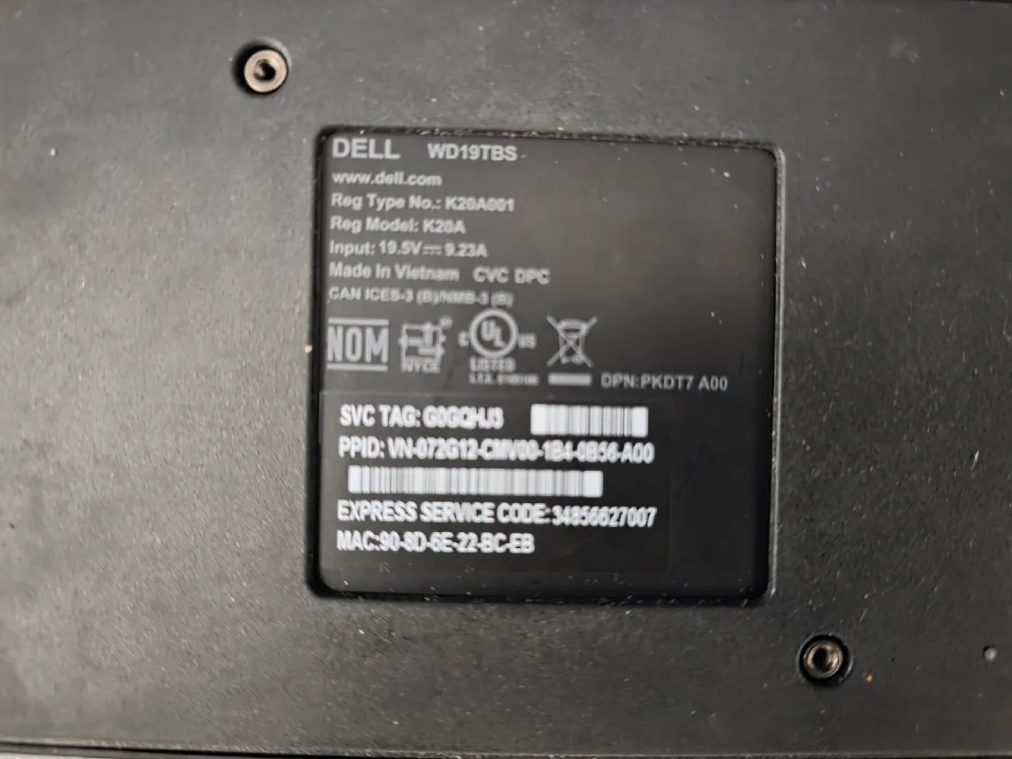 Dell WD19TBS Docking Station image indicator(3)