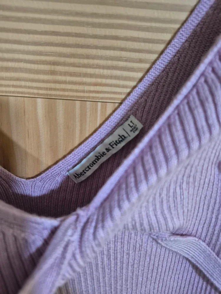 Abercrombie & Fitch Twist Front Knit Desert Rose Midi Dress image indicator(3)