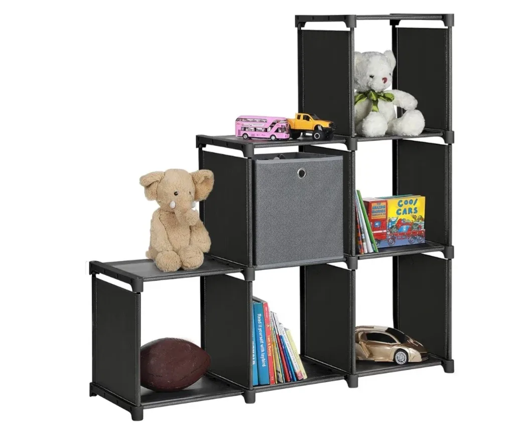 Black 6-Cube Storage Shelf image indicator(4)