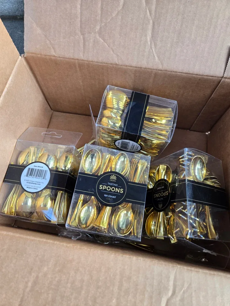 Crown Display Tasting Spoons - 400 Count Gold image indicator(3)