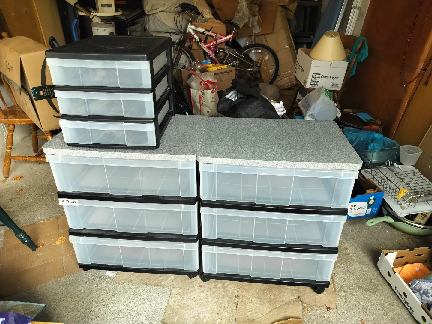 Plastic Storage Drawers - 3 Tier