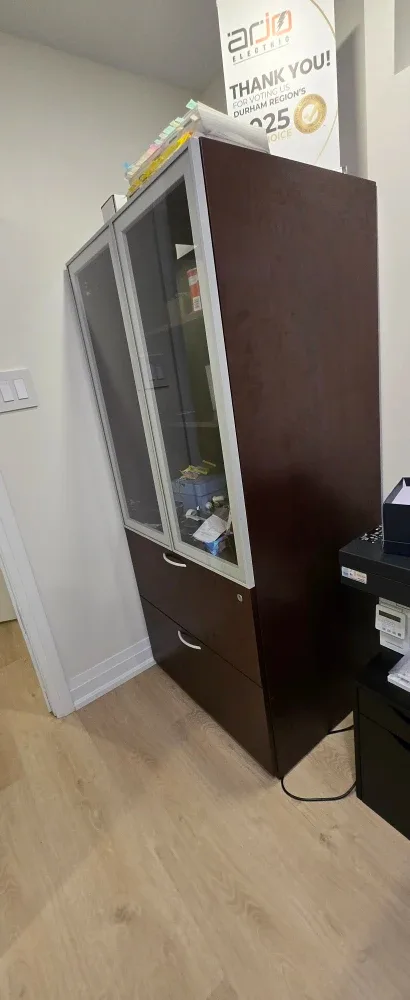 Office Cabinet with Glass Doors & Drawers image indicator(7)