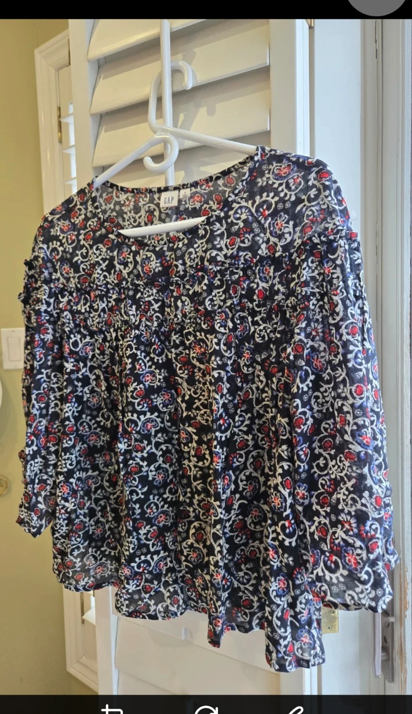 GAP Floral Print Blouse - Size S - photo 2