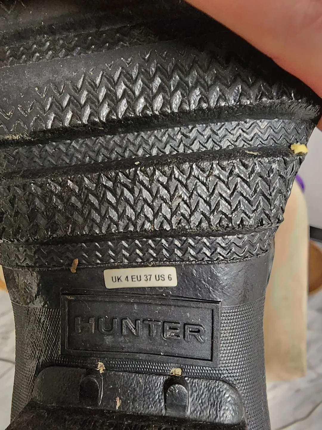 Hunter Rain Boots - Black, Size US 6