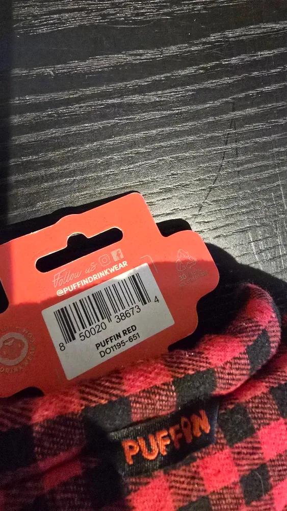 Puffin Drinkwear Lumberjack Beverage Holder - Red Plaid image indicator(6)