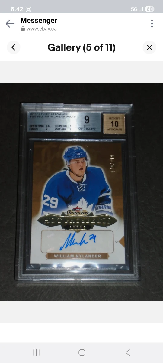 16/17 Fleer Showcase, William Nylander. Rookie/autograph - photo 5