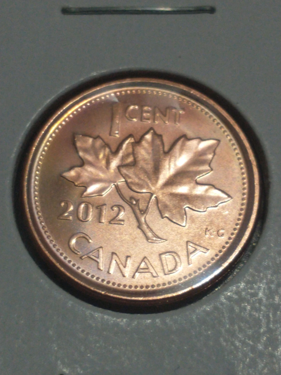 Gorgeous 2012 Canada BU cent #2015-849