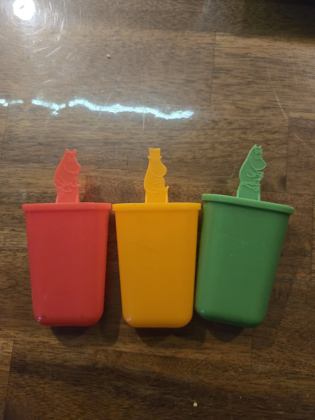 Moomin Popsicle Molds - Red, Yellow, Green